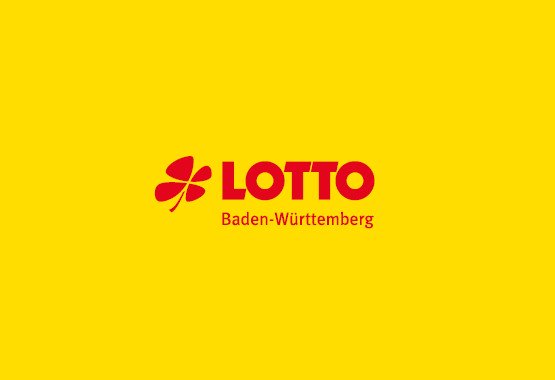 Logo Lotto Baden-Württemberg auf gelbem Hintergrund