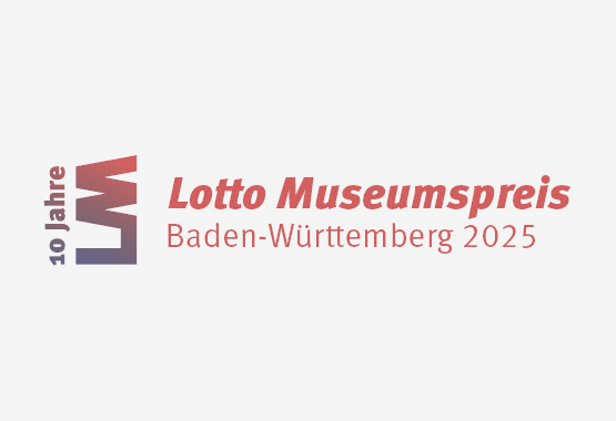 Logo Lotto Museumspreis 2025 auf grauem Hintergrund
