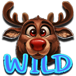 Rentier mit Wild-Schriftzug als Wildsymbol von Reel Reindeer.