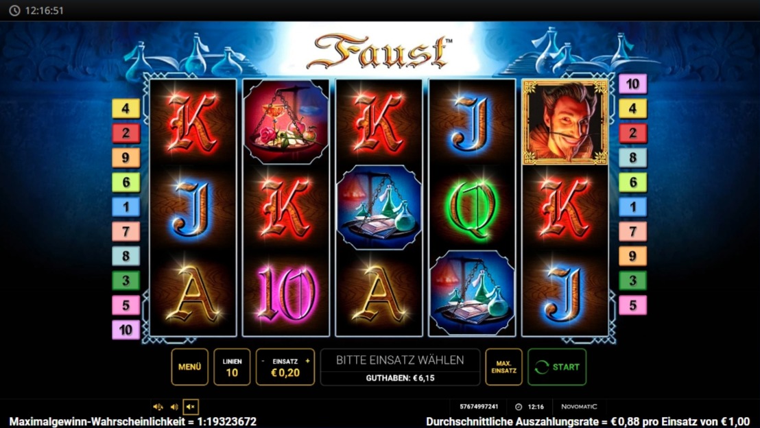 Faust: d&uuml;steres Fantasy-Slotspiel mit Alchemie und Mephisto