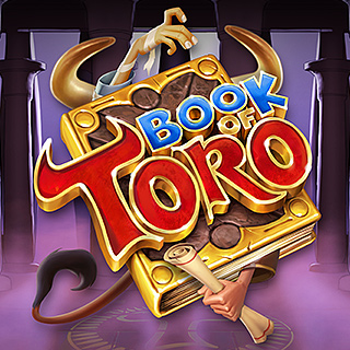 Book of Toro" Slot-Spiel mit einem diabolischen Charakter.