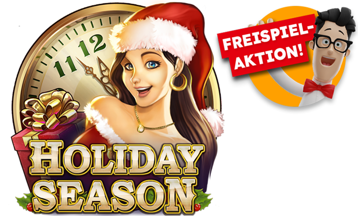 Holiday Season Spielelogo mit Freispielaktions-Störer