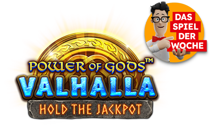 Power of Gods Valhalla Hold the Jackpot Spiellogo