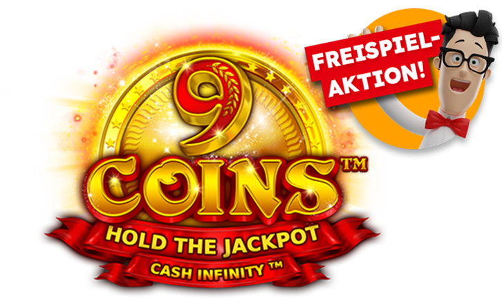 Logo 9 Coins mit Freispielaktion St&ouml;rer