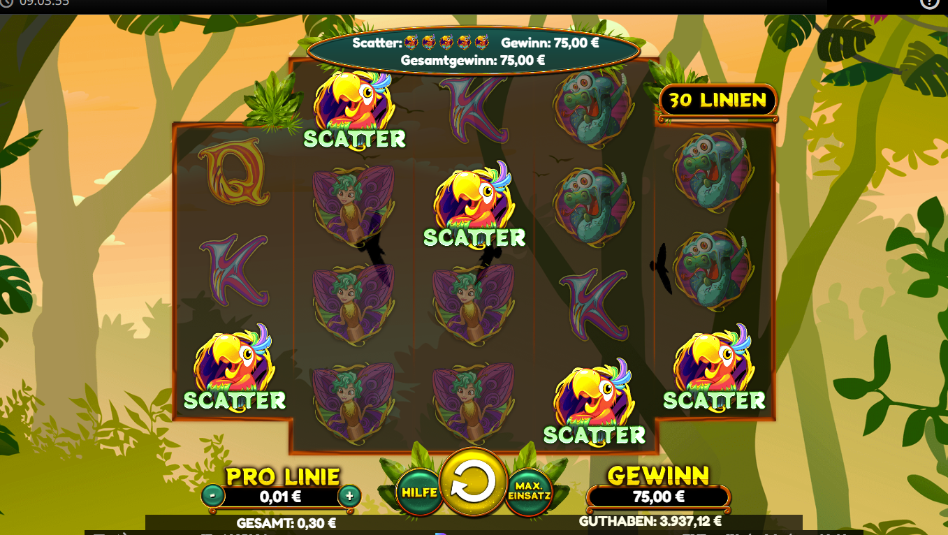 Wacky-Monkey-Slot mit vielen Scatter‑Symbolen