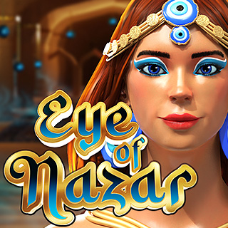 Logo des Online-Slots 'Eye of Nazar'.