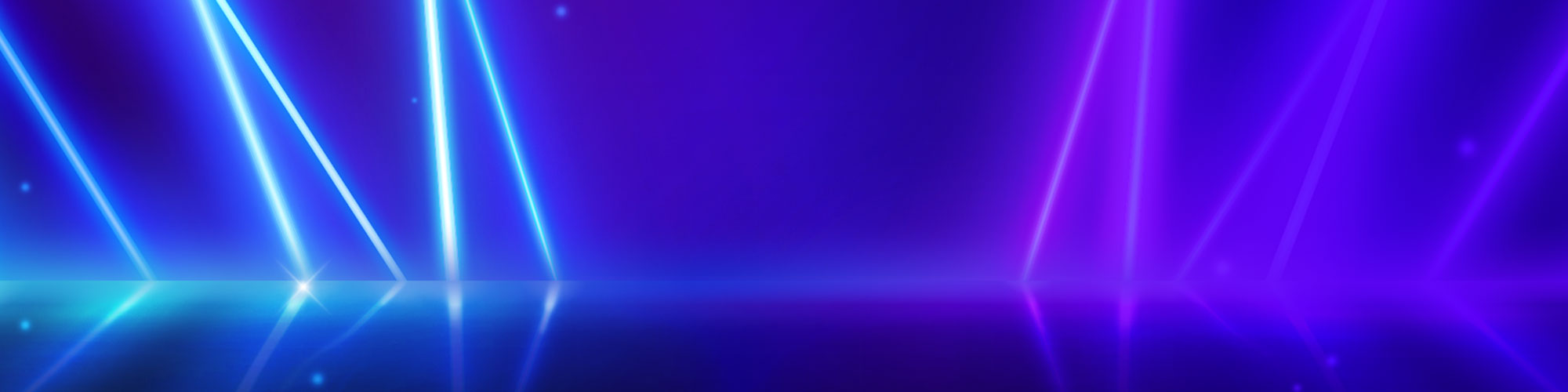 Blaue Neon-Landschaft