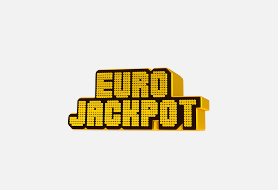 Eurojackpot-Logo auf grauem Hintergrund