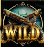 Symbol mit zwei Pistolen und Text Wild
