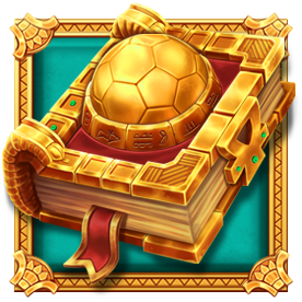 Wild-Symbol - Goldenes Buch mit Fußball.