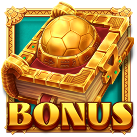 Scatter Symbol - Goldenes Buch mit Fußball und dem Schriftzug Bonus.