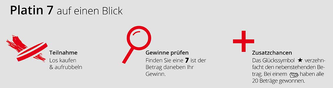 Rubbellos Platin 7 Spielinformation