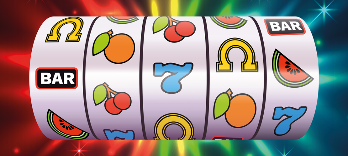 Illustration von f&uuml;nf Walzen eines Automatenspiels