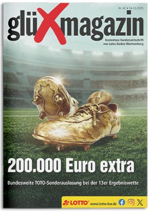 Cover Glüxmagazin Nr. 42 mit goldenen Fußballschuhen
