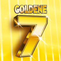Logo Goldene 7 auf gold gestreiftem Hintergrund