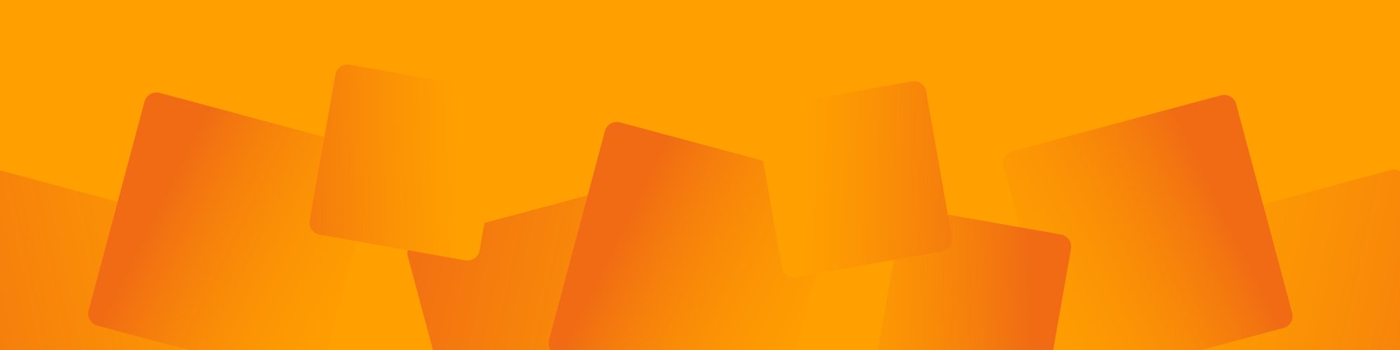 Grafisches Hintergrundmuster mit schrägen orangefarbenen und blauen Streifen.