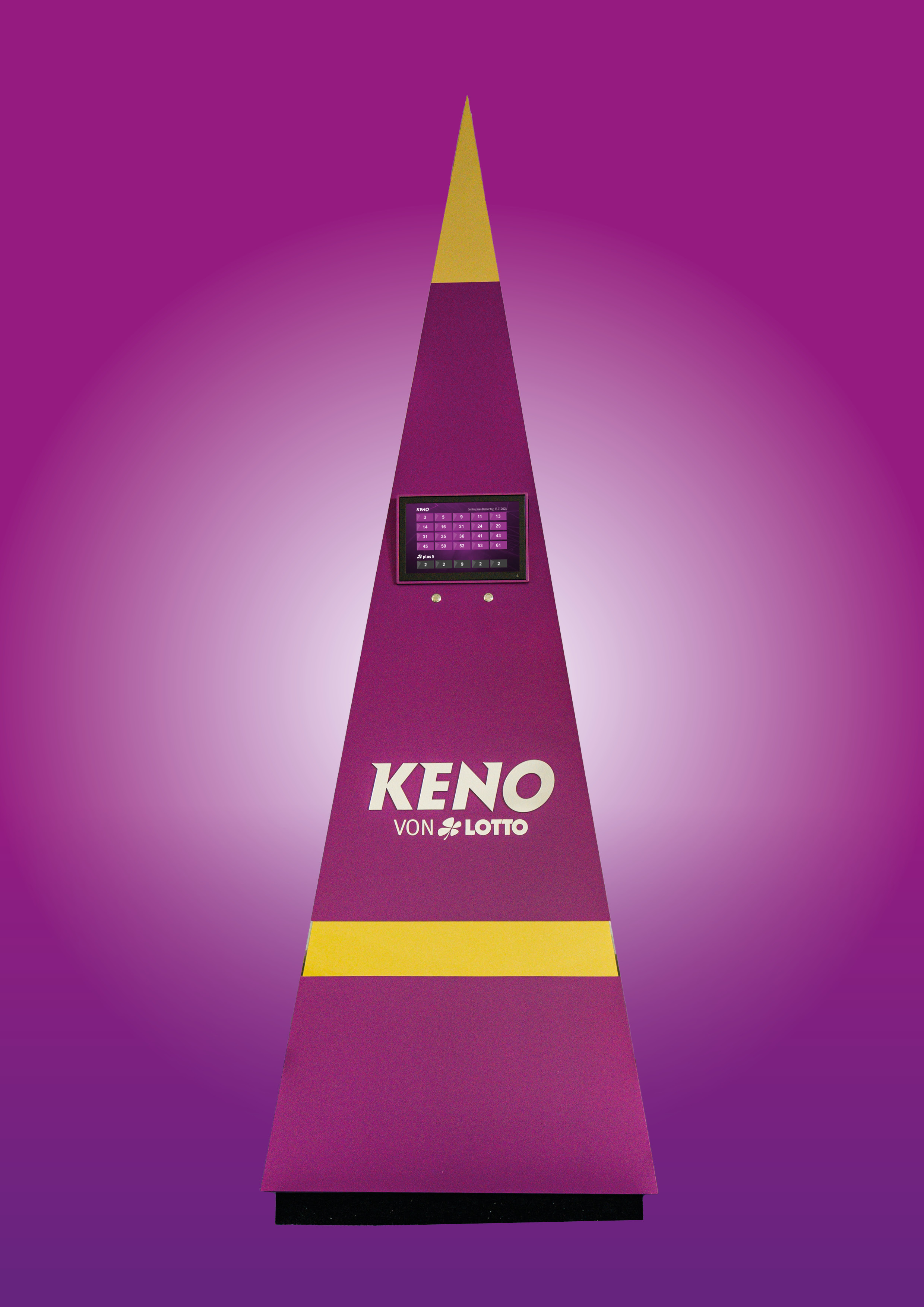 Lila-goldener KENO-Pyramide von Lotto