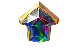 Upgrade Symbol - Bunter Diamant mit goldenem Rahmen