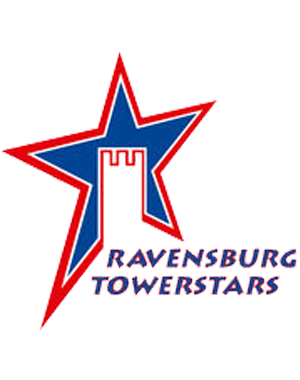 Logo Ravensburg Towerstars mit blau-rotem Stern