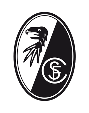 Schwarz-weißes Wappen des SC Freiburg