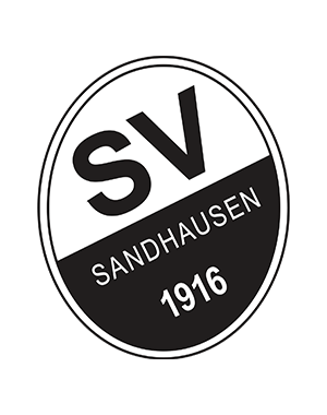 Schwarz-weißes Wappen des SV Sandhausen 1916