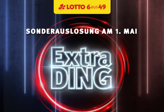 Extrading: Sonderauslosung am 1. Mai von Lotto 6 aus 49, mit leuchtendem Schriftzug.