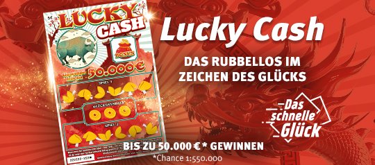 Lucky Cash Rubbellos. Im Zeichen des Glücks.