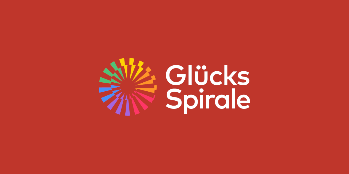 Logo der Glücksspirale auf rotem Hintergrund.