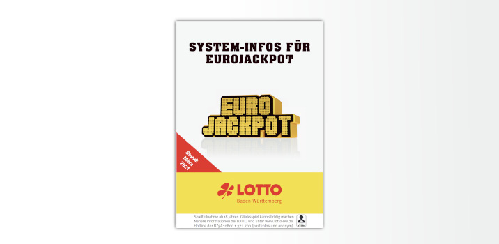 Broschüre System-Infos für Eurojackpot LOTTO Baden-Württemberg