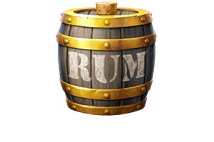 Fass mit der Aufschrift 'RUM'
