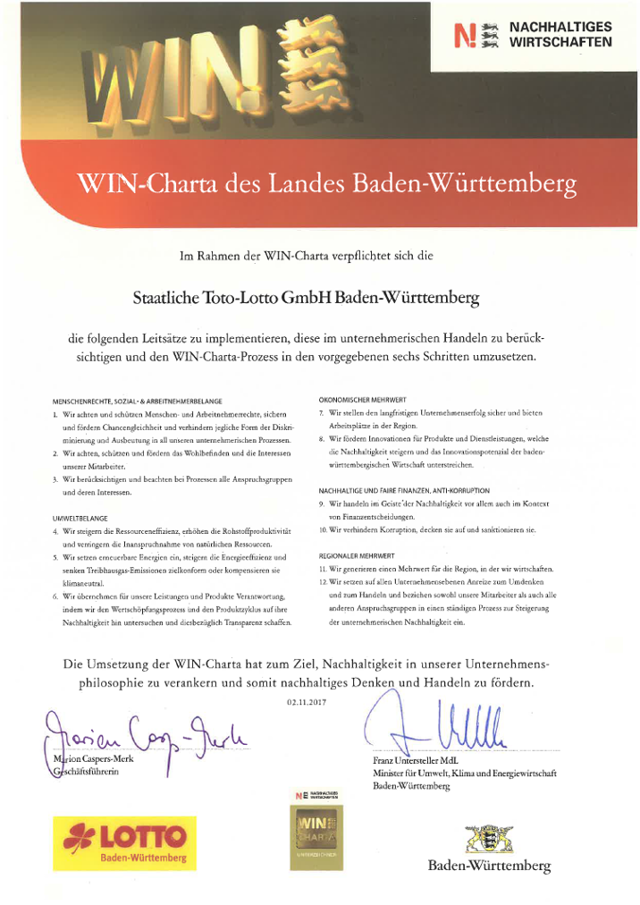 WIN-Charta des Landes Baden-Württemberg