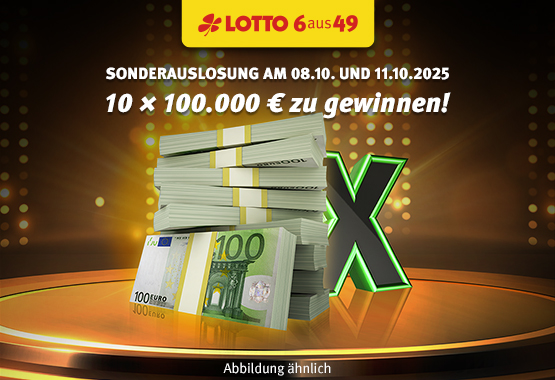 LOTTO 6aus49 Sonderauslosung am 8. und 11. Oktober 2025