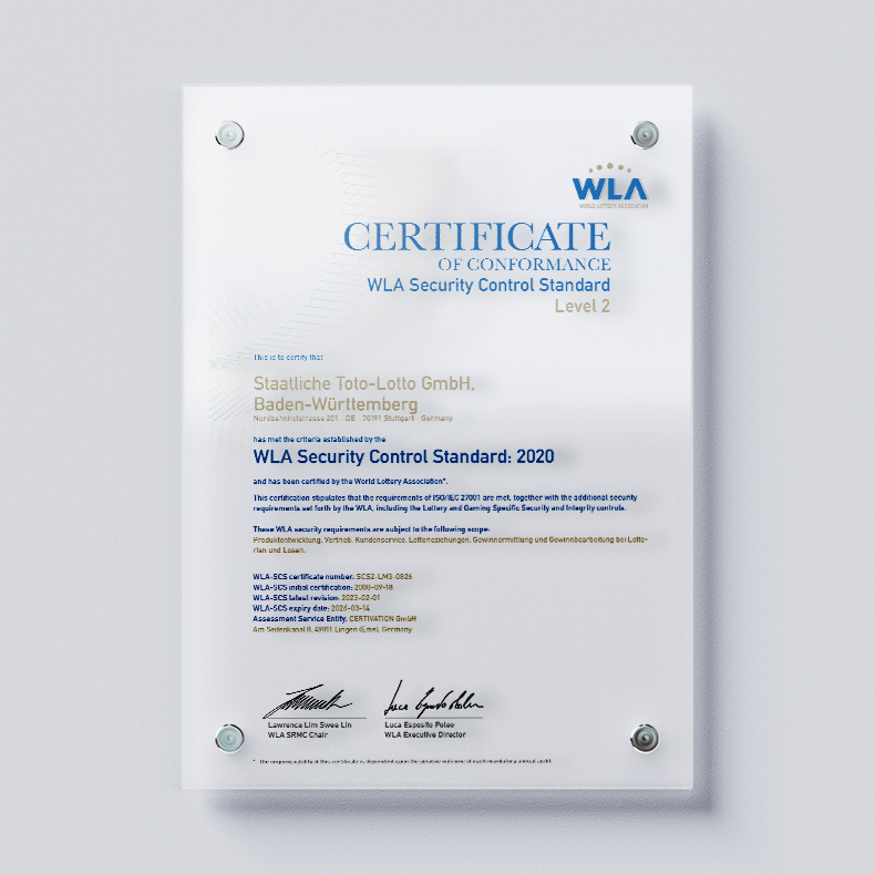 WLA Certificate