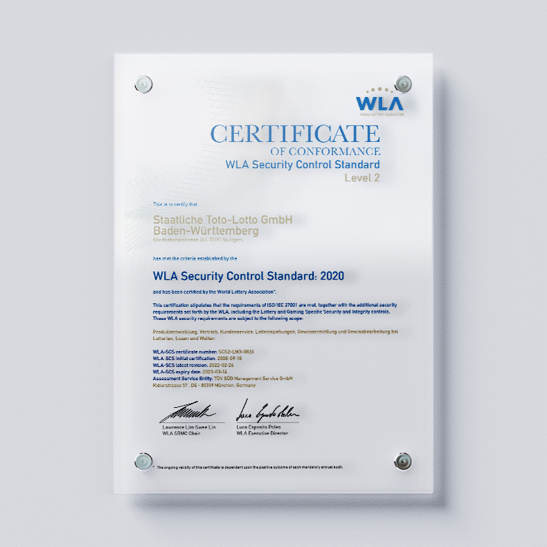 WLA Certificate
